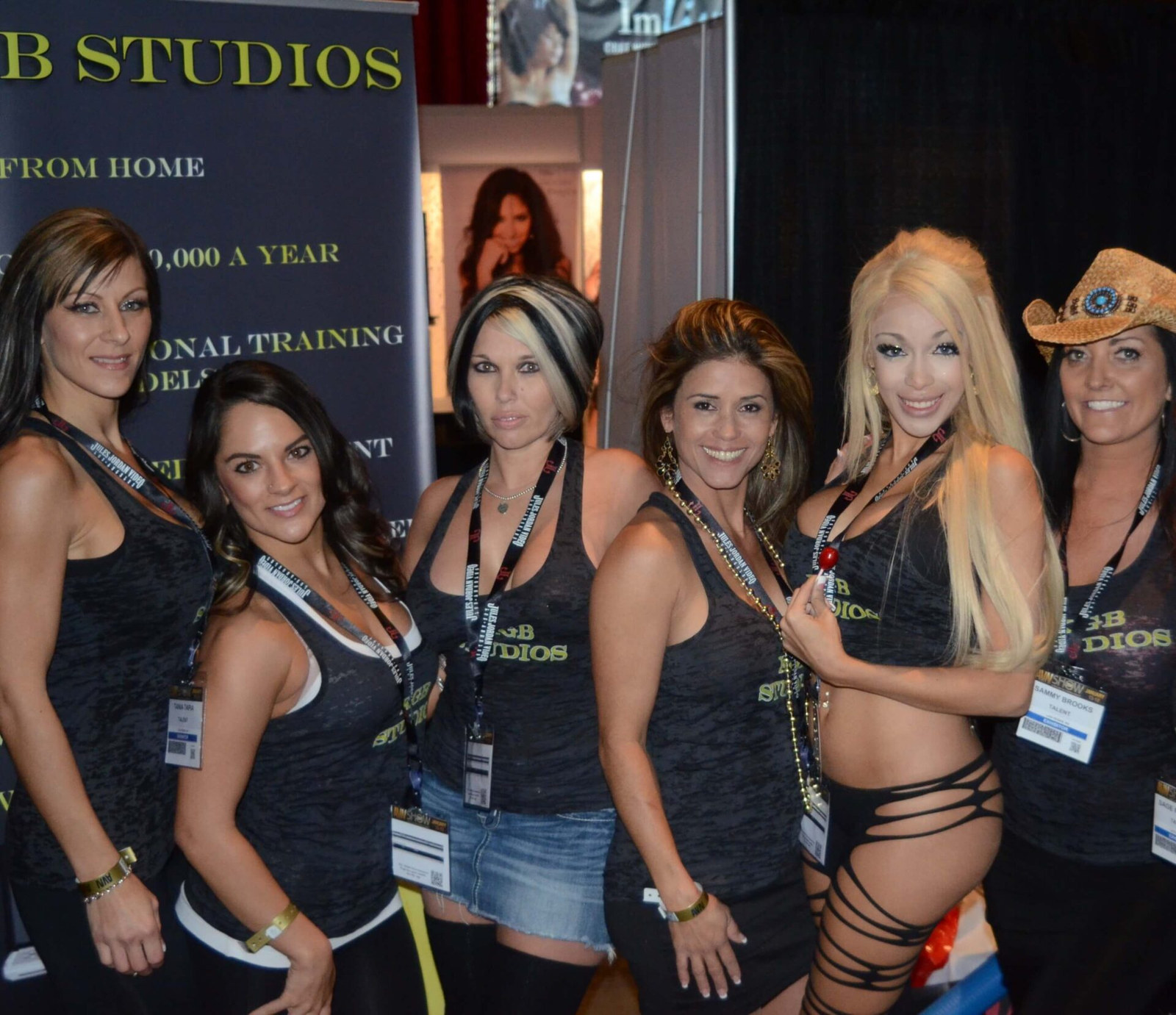 KGB Models team at an industry event