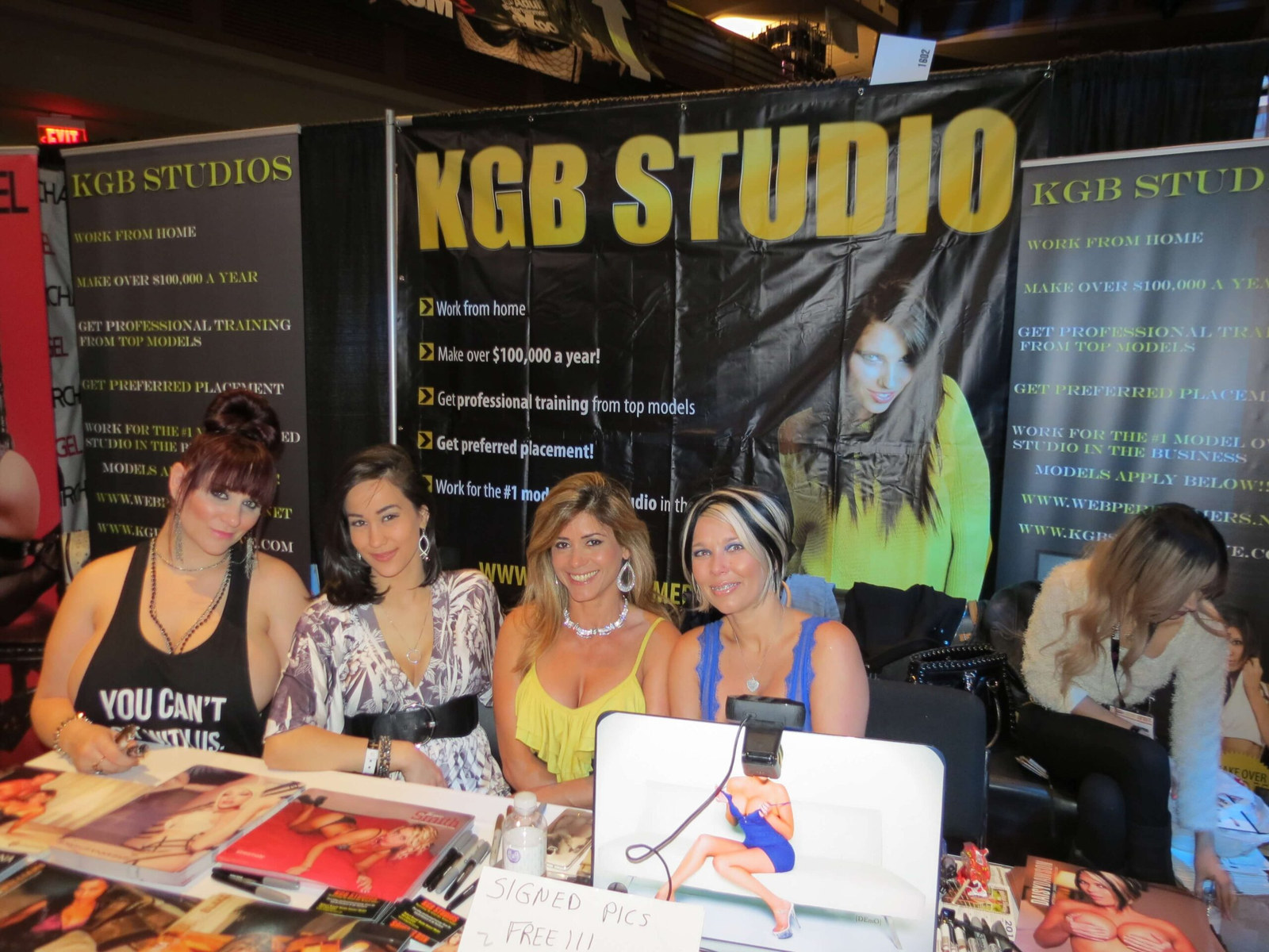 KGB Models team at an industry event