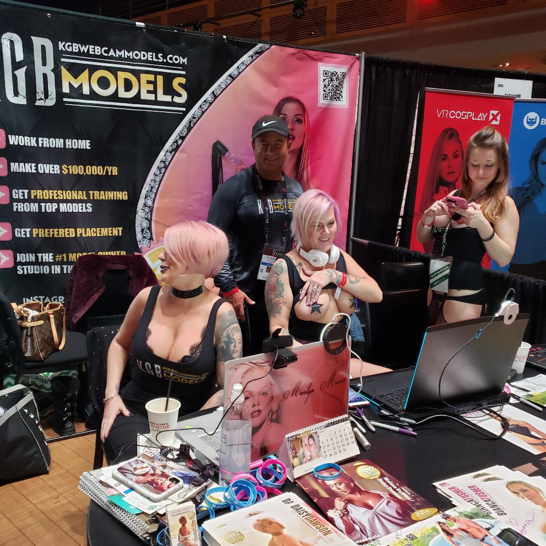 KGB Models team at an industry event